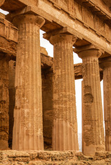 The ruins of Temple of Concordia, Valey of temples, Agrigento, S