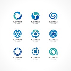 Set of icon design elements. Abstract logo ideas.