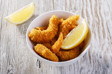 shrimp fried in breadcrumbs