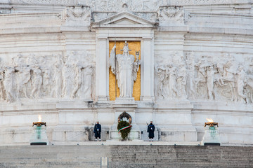 Naklejka premium Vittoriano e Milite Ignoto. Piazza Venezia