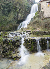 waterfall in orbaneja del castillo