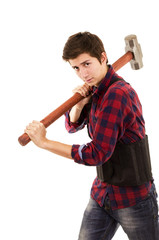 man with a sledgehammer