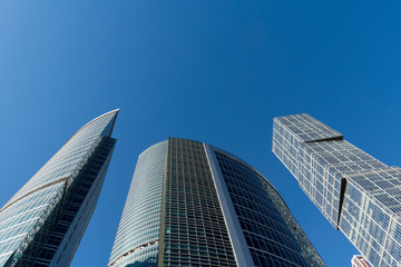 Fototapeta na wymiar Skyscraper on the background of blue sky