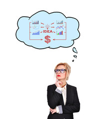 businesswoman thinking