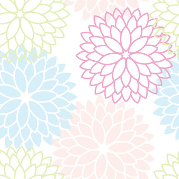 Fototapeta Seamless floral pattern