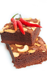 Spicy fudge brownies.