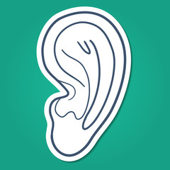 Ear hearing symbol.