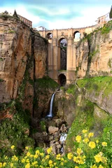 Papier Peint photo Ronda Pont Neuf Puente Nuevo bridge, in Ronda, Spain