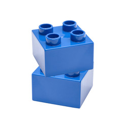 Blue toy building blocks