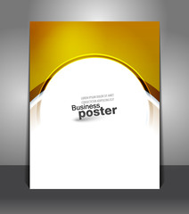 Stylish gold presentation of business poster
