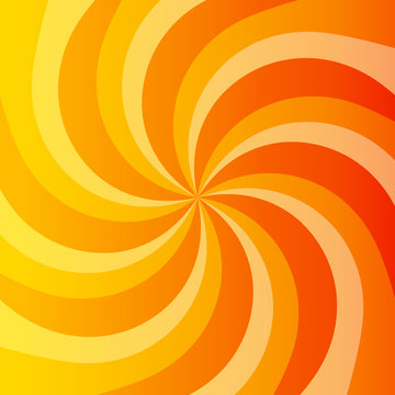 Abstract Orange Power Background With Whirlpool