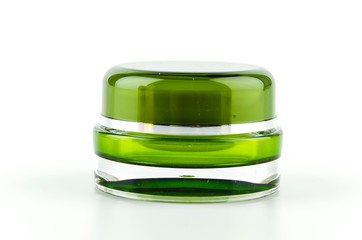 cream bottle isolated white background