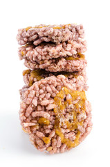 rice crust thai isolated white background