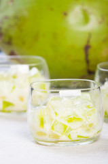 delicious home made buko pandan with gelatin and cream