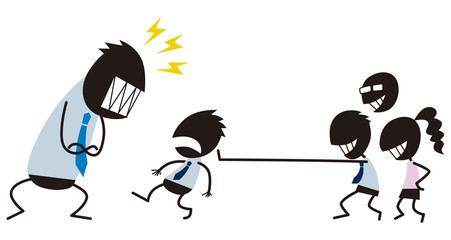 責任を一人に負わせるビジネスマン達