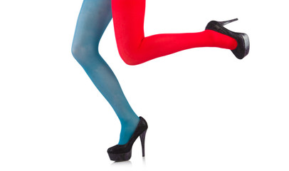 Colourful leggings isolated on the white