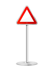Triangular road sign