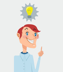 Businessman get the idea