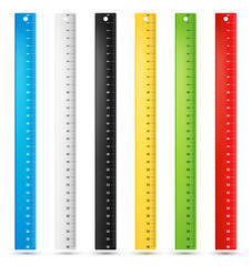 Rulers in centimeters