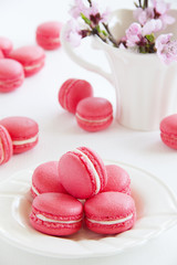 Makarons - with strawberry cream.