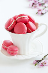 Makarons - with strawberry cream.