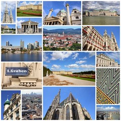 Vienna photos - collage set
