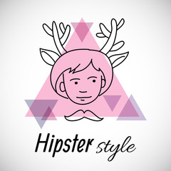 Hipster character design
