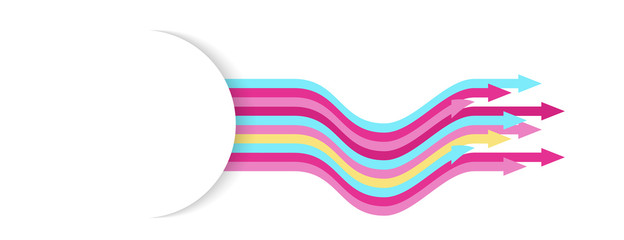 the wavy arrows with blank badge