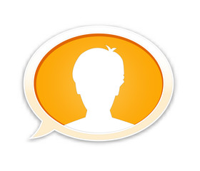 the bubble with head silhouette