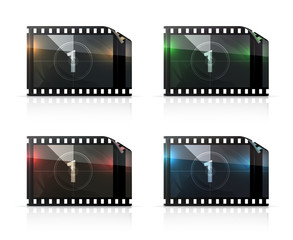 Film strip, vector set