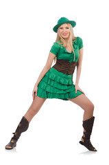 Woman in saint patrick concept