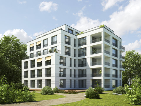 Wohngeb&auml;ude Garten