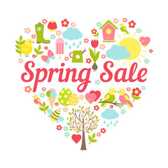 spring sale heart