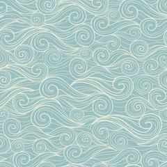 Printed roller blinds Sea Sea waves seamless pattern