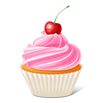 Cupcake With Cherry