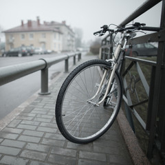 Fototapeta na wymiar old bike on the street