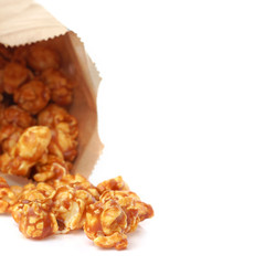 caramel popcorn in paper box