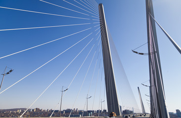 Fototapeta premium Big suspension bridge