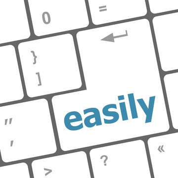 easile word on keyboard key, notebook computer button
