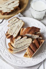 Slices of cinnamon bread