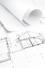 Blueprints for house construction