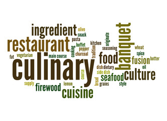 Culinary word cloud