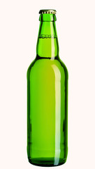 bottle of beer isolated on white
