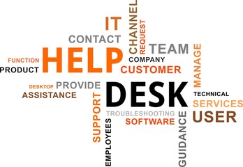 Fototapeta premium word cloud - help desk