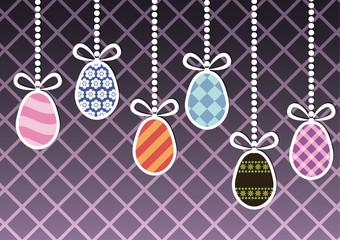 Hanging easter eggs