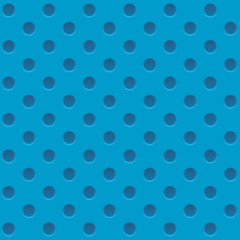 Blue Plastic Seamless Pattern with holes. Vector illustration