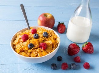 Cornflakes in einer Schale