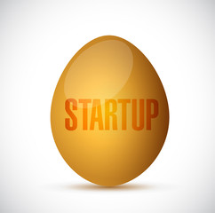 startup golden egg illustration design