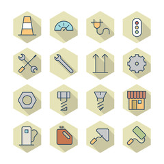 Thin Line Icons For Industrial