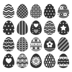 Set of easter eggs decorated of ornament